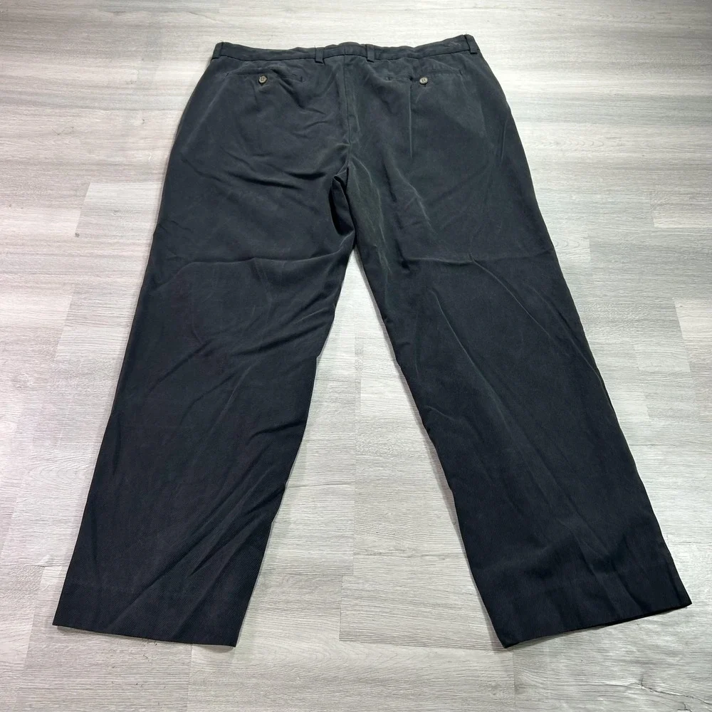 Tommy Bahama Pants Mens 38x30 Black Silk Cotton Chino Relaxed Fit Casual